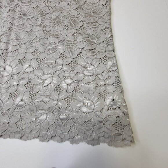 Grey Lace Tank Top Lace Camisole Wide Straps Lace Top  Size M Size XL - Picture 8 of 12